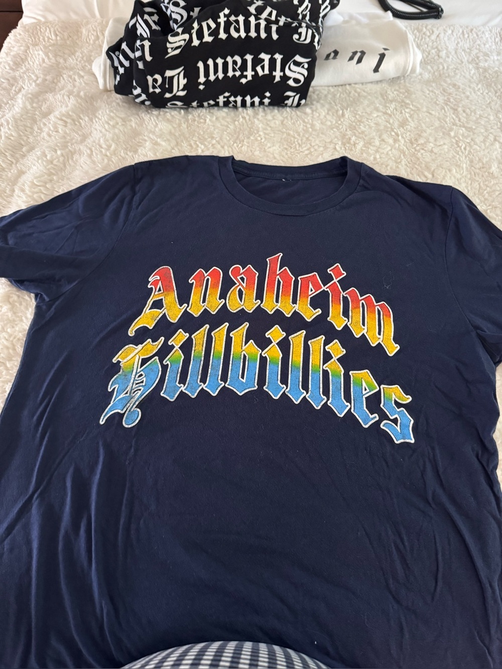Gwen Stefani Navy 'Anaheim Hillbillies' Graphic Tee